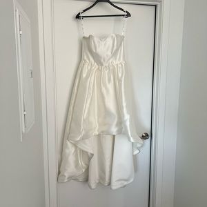 Stunning Ivory High Low Dress Size 10 David’s Bridal